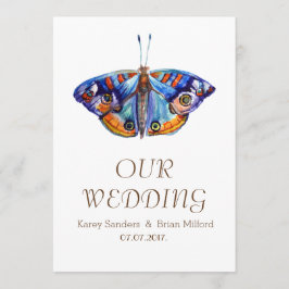 Borboleta, convite rústico do casamento das canvas