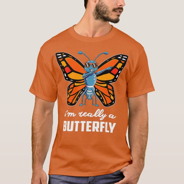 Borboleta Cuja Camisa Dabbing Monarfly (Frente)