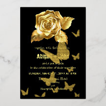 Borboleta de casamento Rosa Dourada
