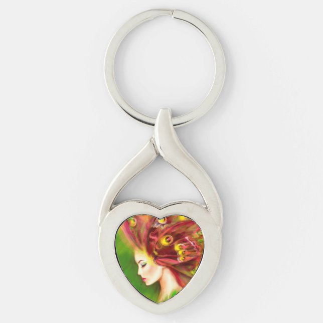 Borboleta de Chaveiro de metal torcido (Frente)