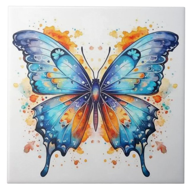 borboleta de cor vibrante (Frente)