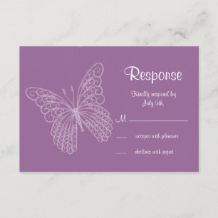 Borboleta de Filigree RSVP em Roxo