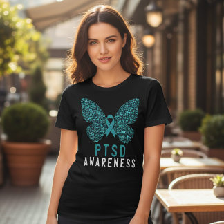 Borboleta de Fita Azul de Conscientização do TEPT