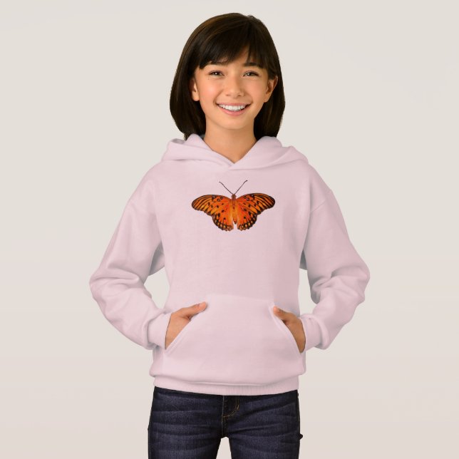 Borboleta de paixão laranja (Frente Completa)