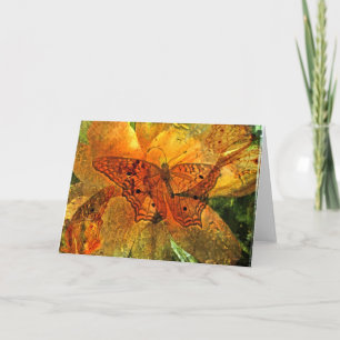 Borboleta e lírio de ouro - Cartão