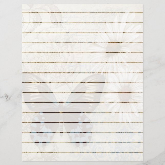 Borboleta e margaridas (Frente)