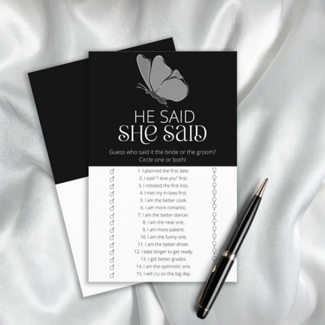 Borboleta Ele disse que ela disse jogo de chá de p (Criador carregado)