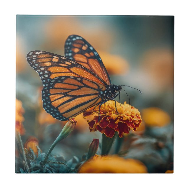 Borboleta em um Calêndula (Frente)