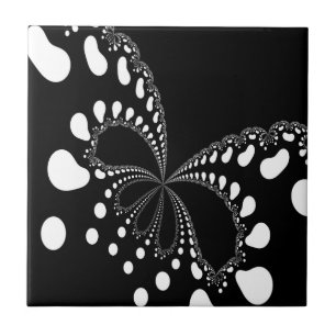 Borboleta Estilizada Design preto-e-branco