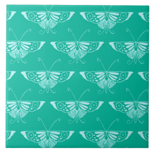 Borboleta estilizado de Deco - turquesa e aqua