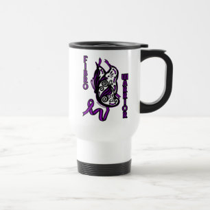 Borboleta/Fita...Fibra Caneca de viagem