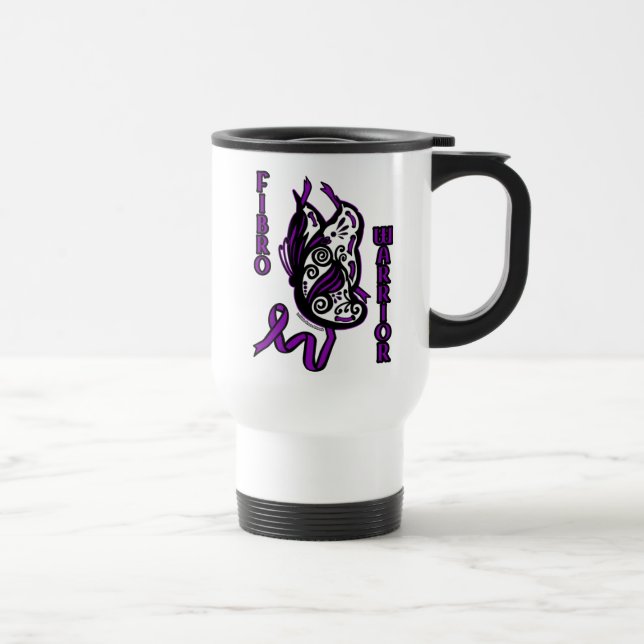Borboleta/Fita...Fibra Caneca de viagem (Direita)