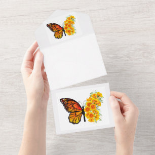 Borboleta Flor com Papagaio Amarelo da Califórnia