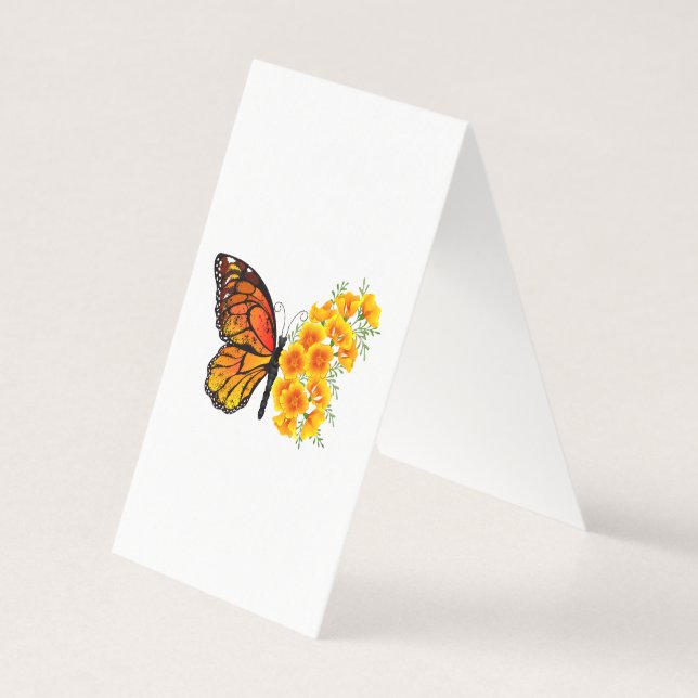 Borboleta Flor com Papagaio Amarelo da Califórnia (Verso)