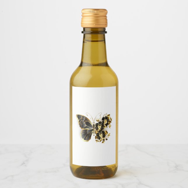 Borboleta Flor de Ouro com Orquídea Preta (Frente)