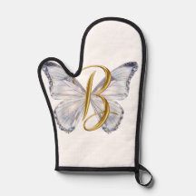 Borboleta Floral Elegante Letra B - Monograma Artí