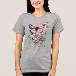 Borboleta Floral em Aquarela Selvagem e Livre