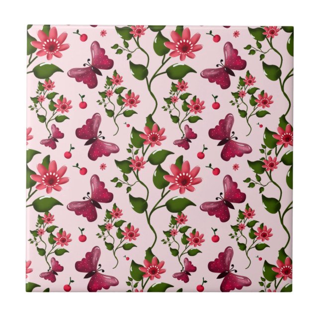 Borboleta Floral Midnight Bloom (Frente)