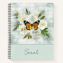 Borboleta Floral Personalizada Vintage