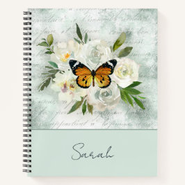 Borboleta Floral Personalizada Vintage
