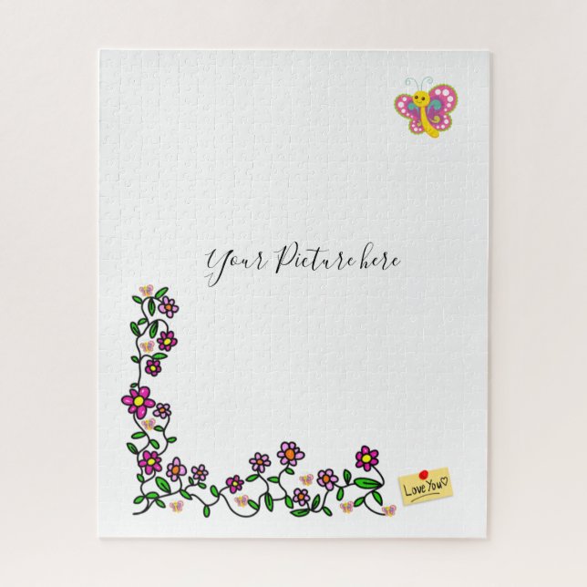 Borboleta Floral quebra-cabeça (Vertical)