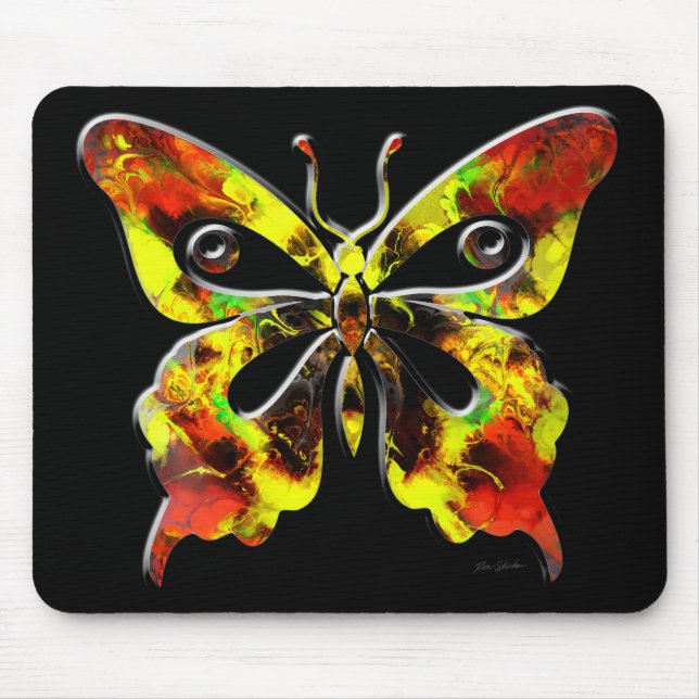 Borboleta Fractal Art 1 Mousepad (Frente)