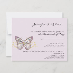 Borboleta Glitter na Placa de Resposta de Lavanda