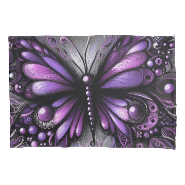 Borboleta Gótica Whimsical Purple Black Colortion (Frente)