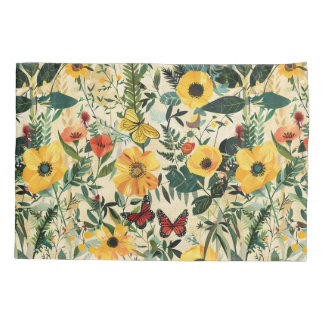 Borboleta Meadow Whimsical Floral Travesseiro Sham