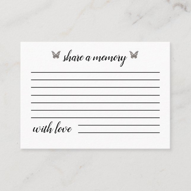 Borboleta Moderna | Partilhar Cartões De Memória A (Frente)