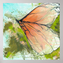 Borboleta Monarca abstrato - Poster