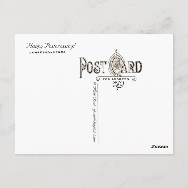 Borboleta Monarca e papoila da Califórnia - Cartão (Verso)