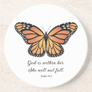 Borboleta monarca Porta copos Sandstone Christian