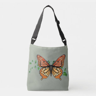 Borboleta Monarca Rhinestone Body Tote Bag