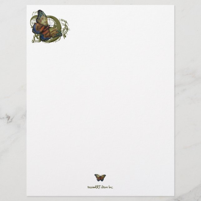 Borboleta Monarch 8,5" x 11" Letterhead (Frente)