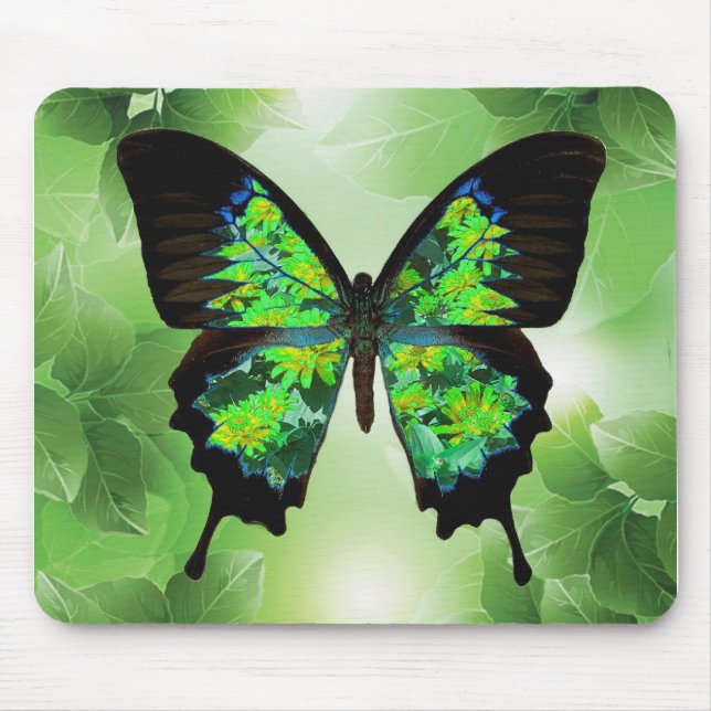 Borboleta Mousepad verde (Frente)