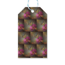 Borboleta Nas Etiquetas De Presente Do Jardim