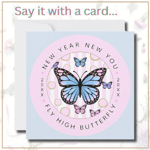 Borboleta New Year New You Fly Hi - Novo Ano - Car