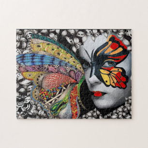 Borboleta no quebra-cabeça das janelas