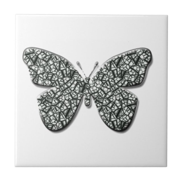 Borboleta Preta E Branca Elegante (Frente)