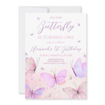Borboleta Primeiro Convite de Aniversário