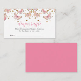 Borboleta rosa e Dourada | Inserção de Raffle Fral