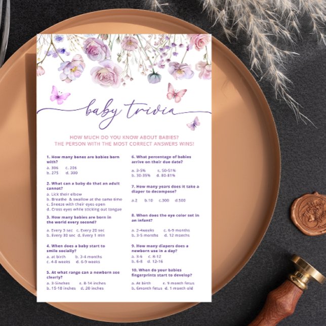 Borboleta rosa púrpura Flores selvagens Trivia Jog (Criador carregado)