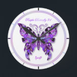 Borboleta Roxa 31 Relógio Redondo<br><div class="desc">Arte do Ventilador da Música K-pop: Nesta Borboleta Roxa 31, você poderia encontrar 31 refs sobre minha música pop favorita de 7 Caras incríveis e seu exército de fãs se você os conhece bem! Ou apenas, aproveite esta design e veja o que você quer ver com seu próprio significado.</div>