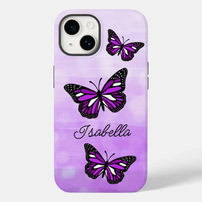Borboleta Roxa e seu nome personalizado (Verso)