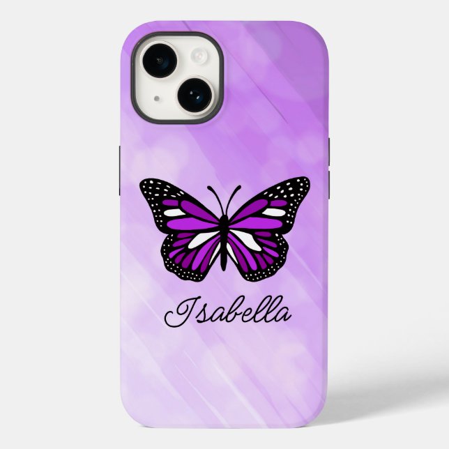 Borboleta Roxa e seu nome personalizado (Verso)