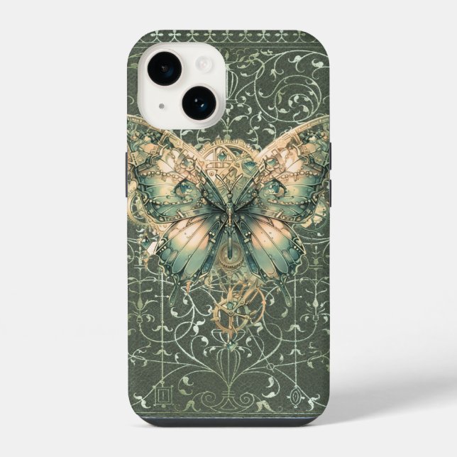 Borboleta Steampunk Verde rico (Verso)