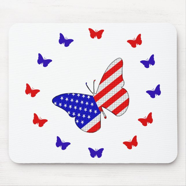 Borboleta tecida americana Mousepad (Frente)