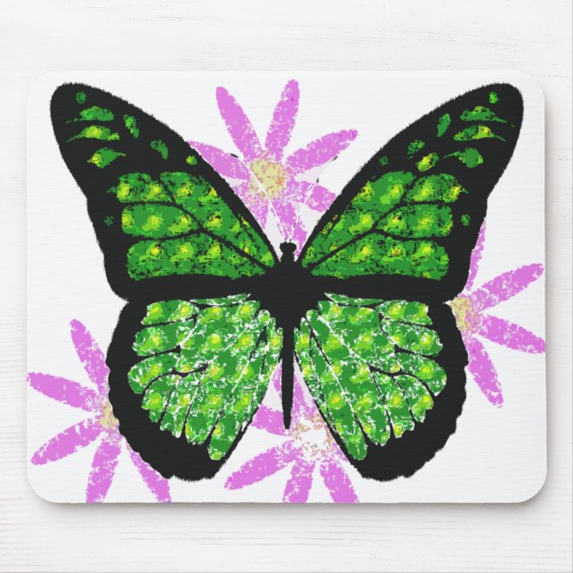 Borboleta verde Mousepad (Frente)