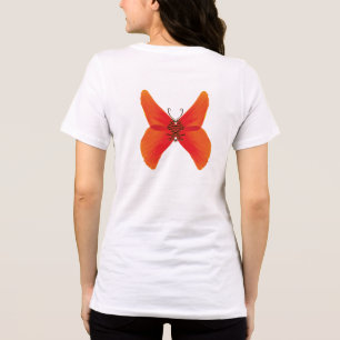 Borboleta Vermelha Laranja com o seu nome